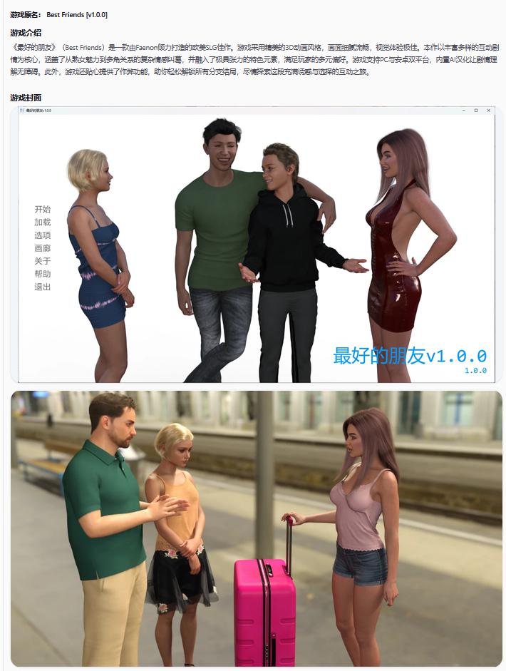 【欧美SLG/AI汉化/扶她】 最好的朋友v1.0.0 AI汉化版【PC+安卓/4.95G/更新】