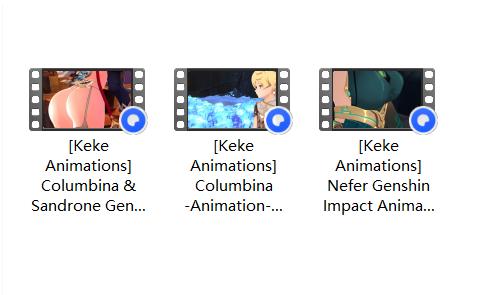 [原神同人/3D/精致建模/新作/精品/多人]Keke Animations作品三部（含最新原神木偶视频）[307MB/百度/迅雷/UC]